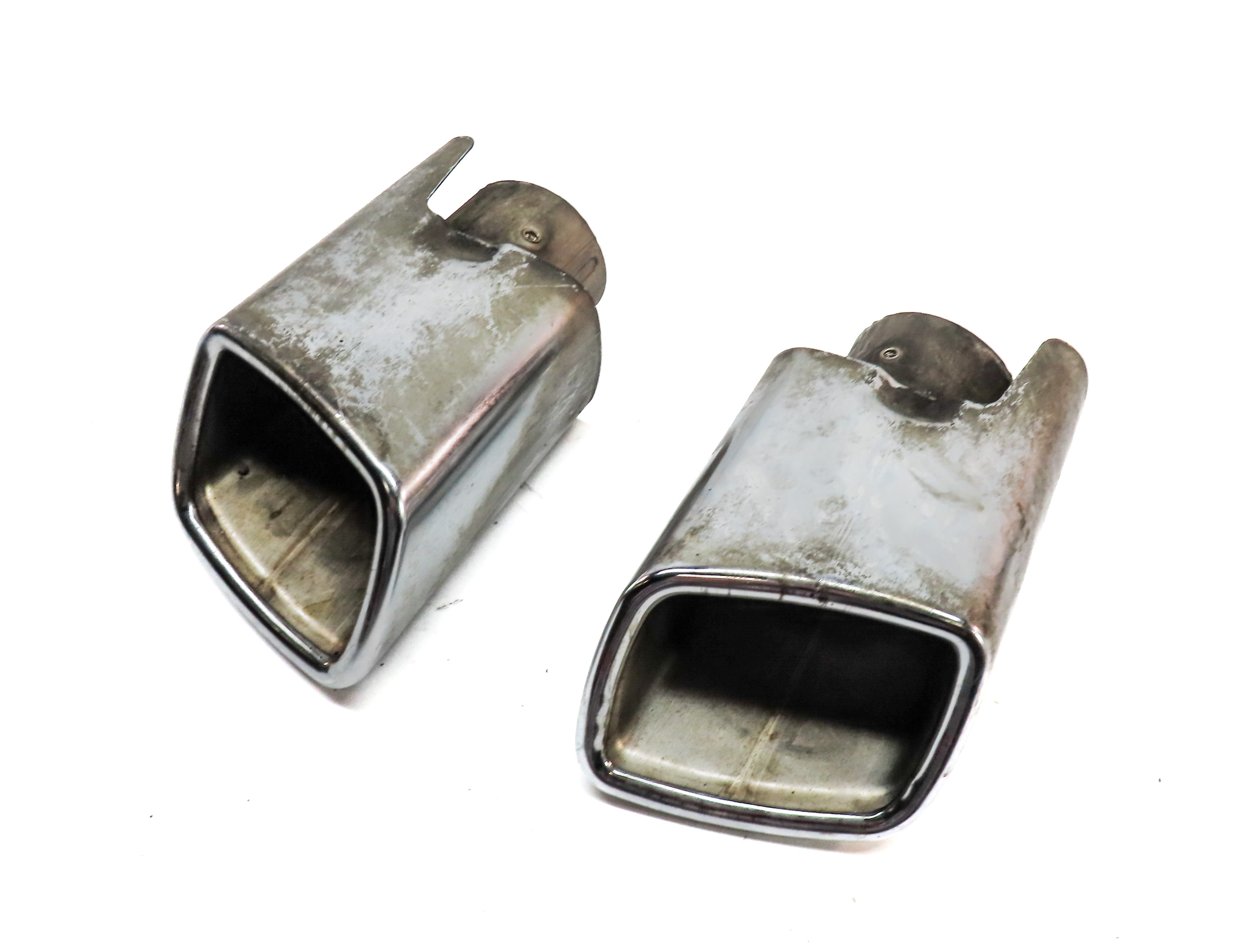 07-12 MERCEDES GL450 GL550 (X164) REAR LEFT & RIGHT MUFFLER EXHAUST TIP SET 2 — exact item pictured